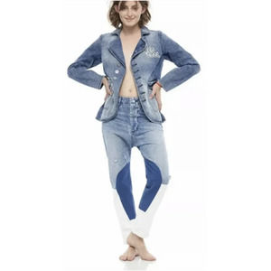 Sandrine Rose Indigo Wide Leg Harem Patchwork Jeans - 25